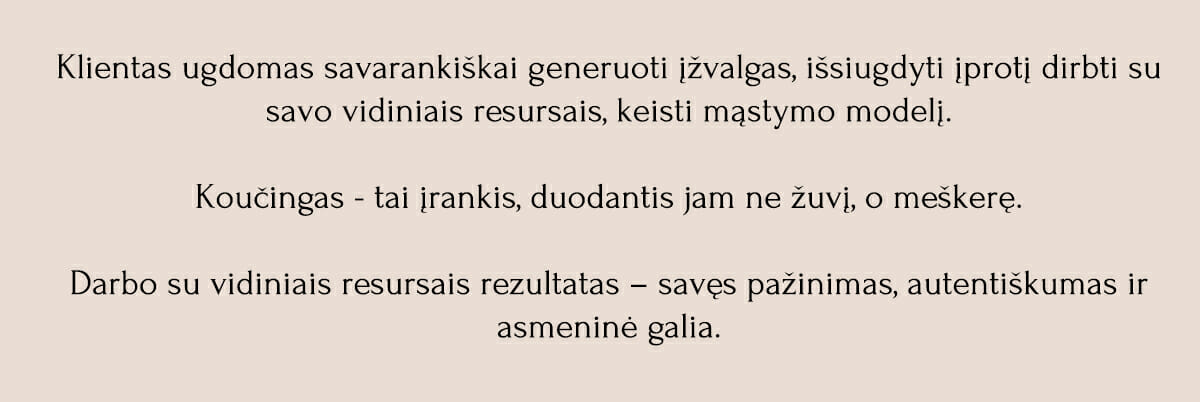 koučingas savęs pažinimui